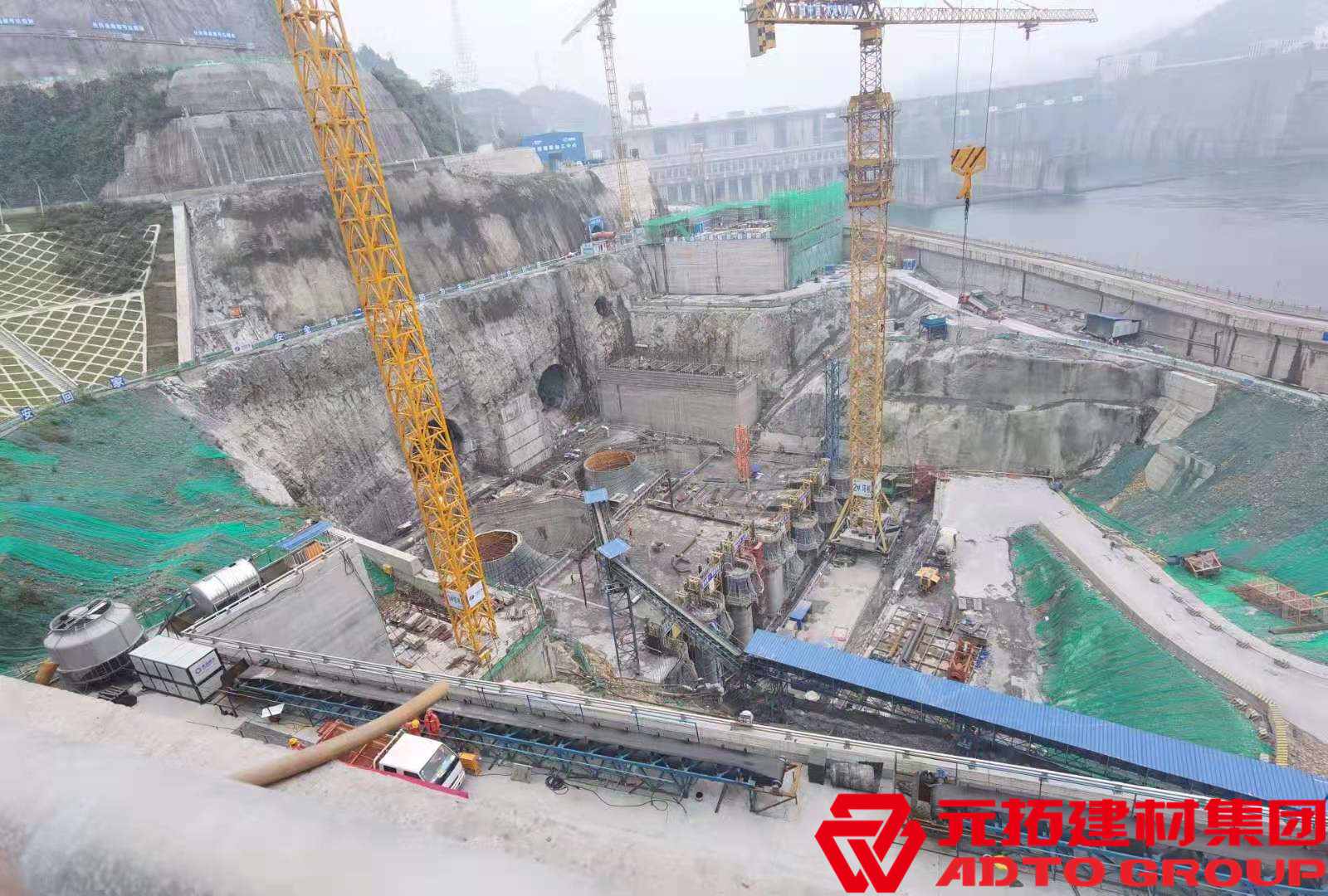 五強溪水電廠使用元拓盤扣式腳手架