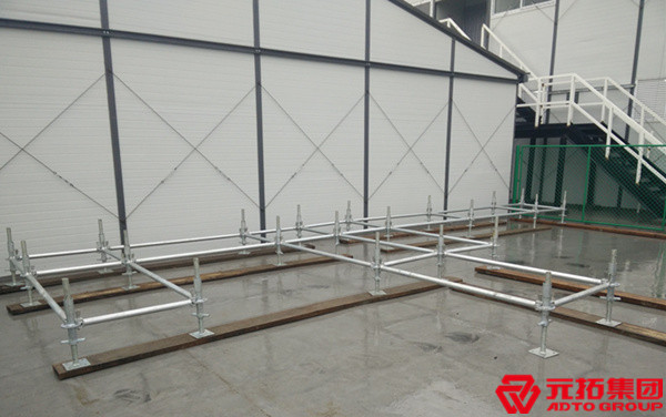 羅氏診斷產品（蘇州）有限公司建設體外診斷試劑生產項目使用盤扣式腳手架樣品搭建完成