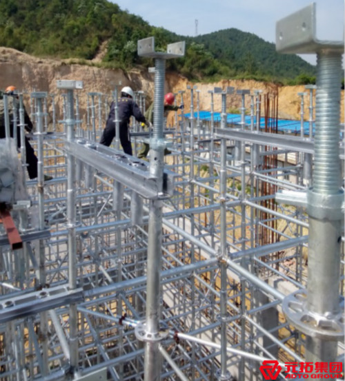 浙江諸暨次塢鑄造廠房高支模項(xiàng)目工程使用盤扣式腳手架細(xì)節(jié)圖