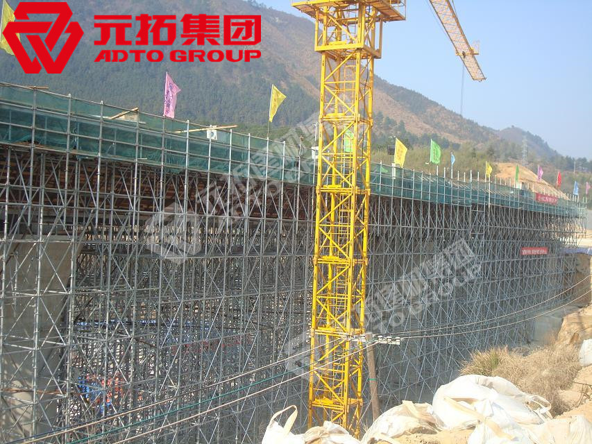 元拓盤扣式腳手架高鐵項目