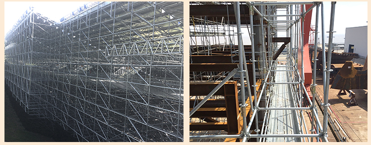圓盤腳手架 橫桿48.3*750施工案例