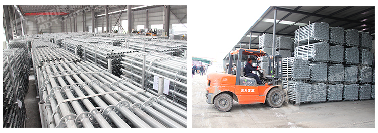 元拓盤扣式腳手架 橫桿48.3*750工廠成品打包